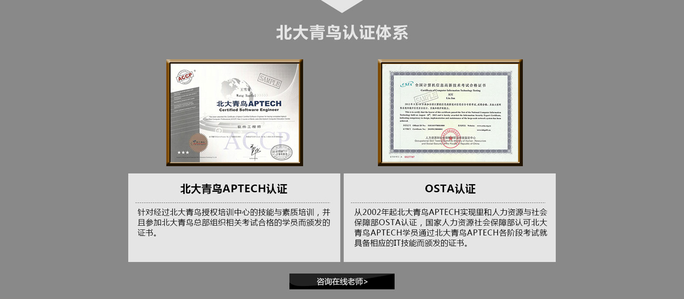 鄭州北大青鳥翔天信鴿IT培訓